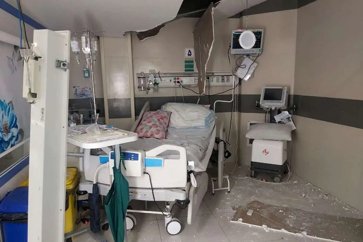 خسارت شدید به بیمارستان شهدای خلیج فارس بوشهر