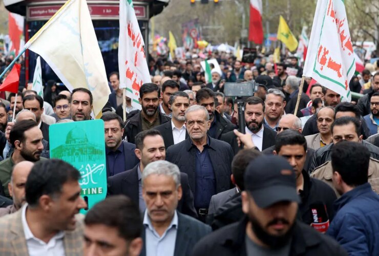 مسئولان و وزرا در مراسم رژه روز قدس