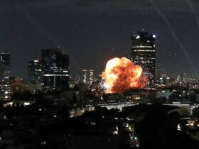 تصاویری از تل آویو پس از اصابت موشک