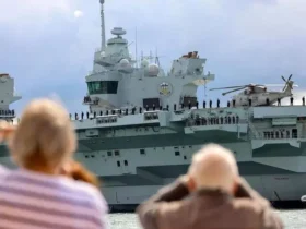 آخرین وضعیت اعزام ناو هواپیمابر انگلیسی به خاورمیانه