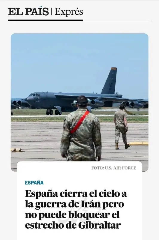 اسپانیا حریم هوایی خود را به روی هواپیماهای آمریکایی شرکت کننده در جنگ با ایران می بندد 5 84