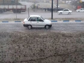 بارش باران در تهران/ آبگرفتگی در برخی معابر