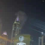 برخورد پهپاد با برج مارینا دبی