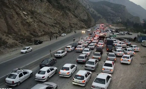 ترافیک سنگین در جاده های ورودی مازندران