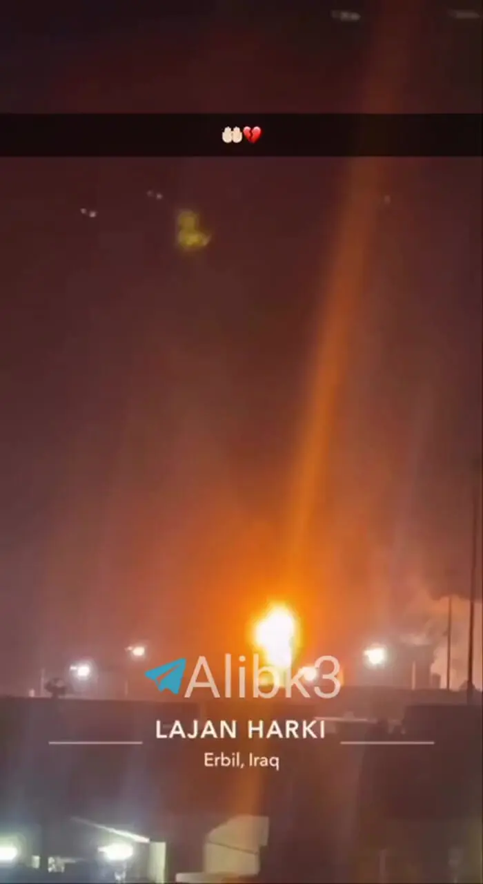 حمله پهپادی به پالایشگاه لناز در اربیل عراق
