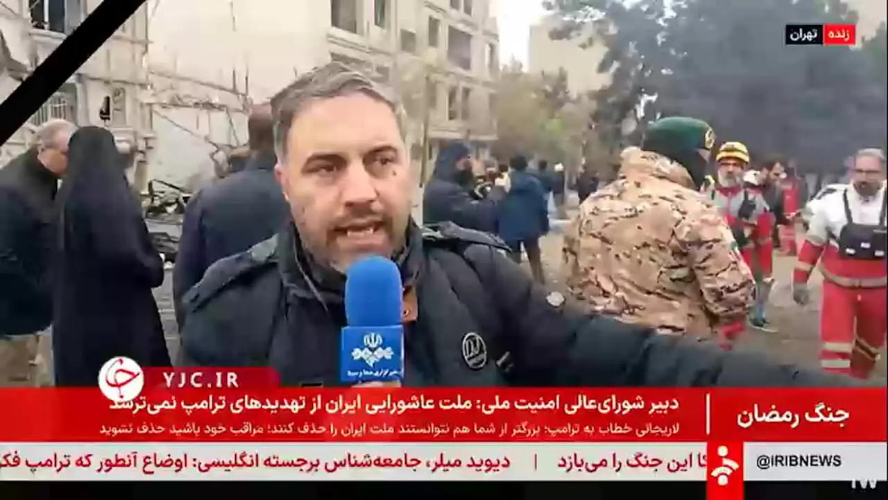 خبرنگار رادیو: ساختمان راهور در شرق تهران ضربه خورد