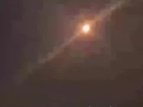 لحظه اصابت موشک به تل آویو