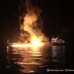 لحظه اصابت موشک سپاه پاسداران به نفتکش آمریکایی سیف سیا