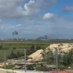 منطقه صنعتی حیفا پس از اصابت موشک