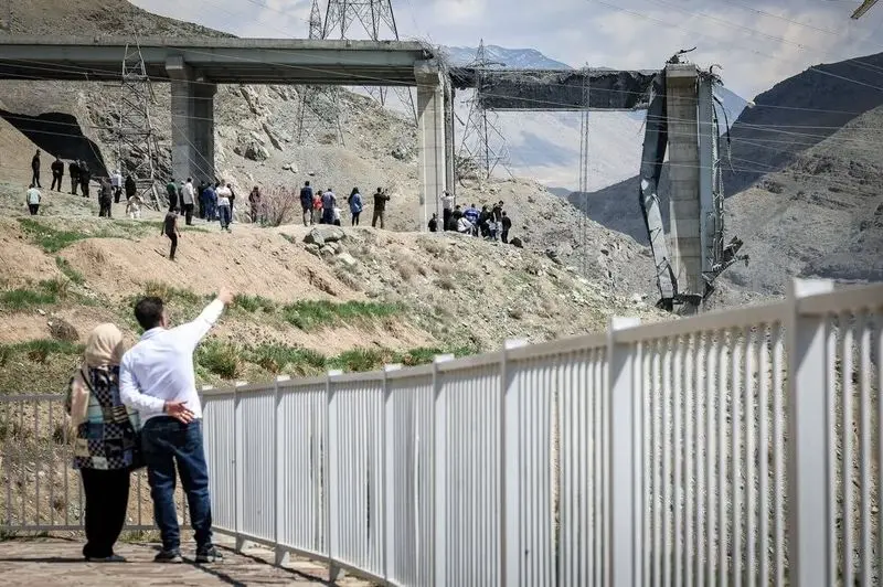 تصاویر: یک روز پس از حمله هوایی به پل B1 کرج 5 کرج 6