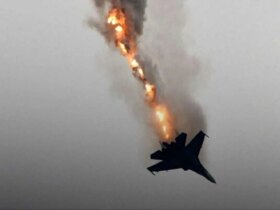 انهدام هواپیمای A10 توسط نیروهای دفاعی ایران در تنگه هرمز