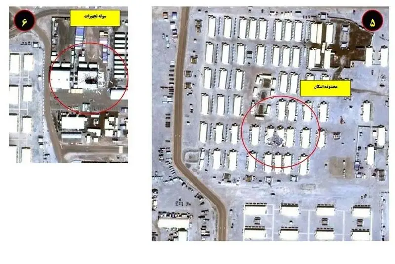 تصاویر ماهواره ای از سقوط هواپیماهای بدون سرنشین ارتش به پایگاه العدیری 5 63796115