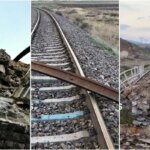 آسیب به پل راه آهن امین آباد زنجان در پی حمله هوایی