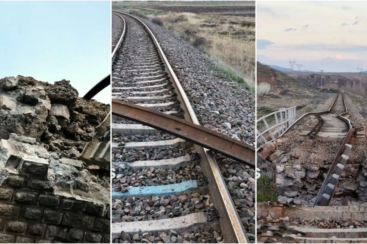 آسیب به پل راه آهن امین آباد زنجان در پی حمله هوایی