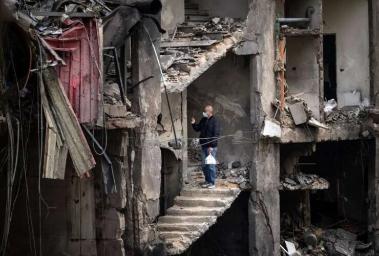 عکس در میان آوار; بیروت پس از حمله