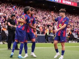 بارسلونا 4 - 1 اسپانیول; ظلم یامال و دوستانش