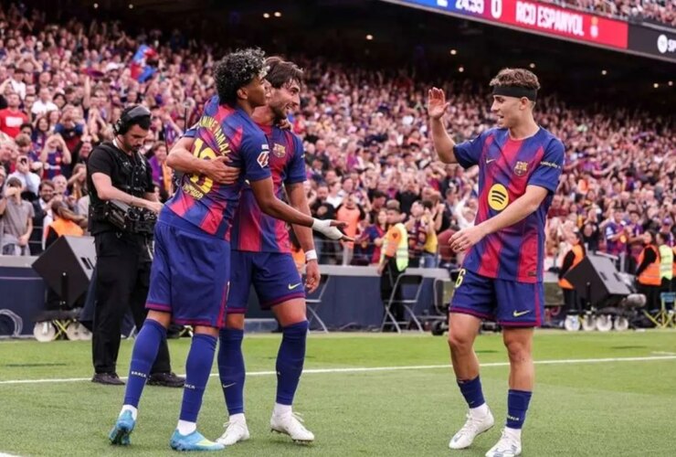 بارسلونا 4 - 1 اسپانیول; ظلم یامال و دوستانش