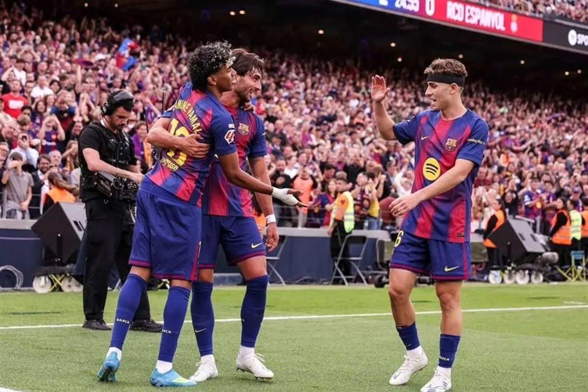 بارسلونا 4 - 1 اسپانیول; ظلم یامال و دوستانش