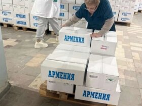 محموله اهدایی ارمنستان به هلال احمر ایران