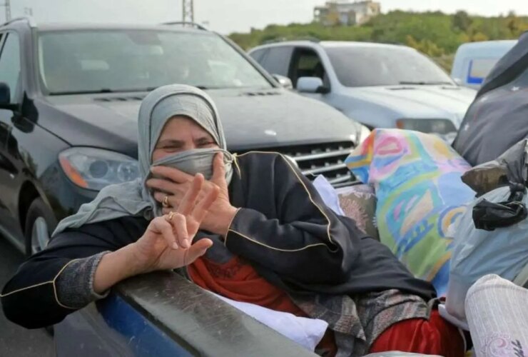 عکس های مردم لبنان در حال بازگشت به خانه