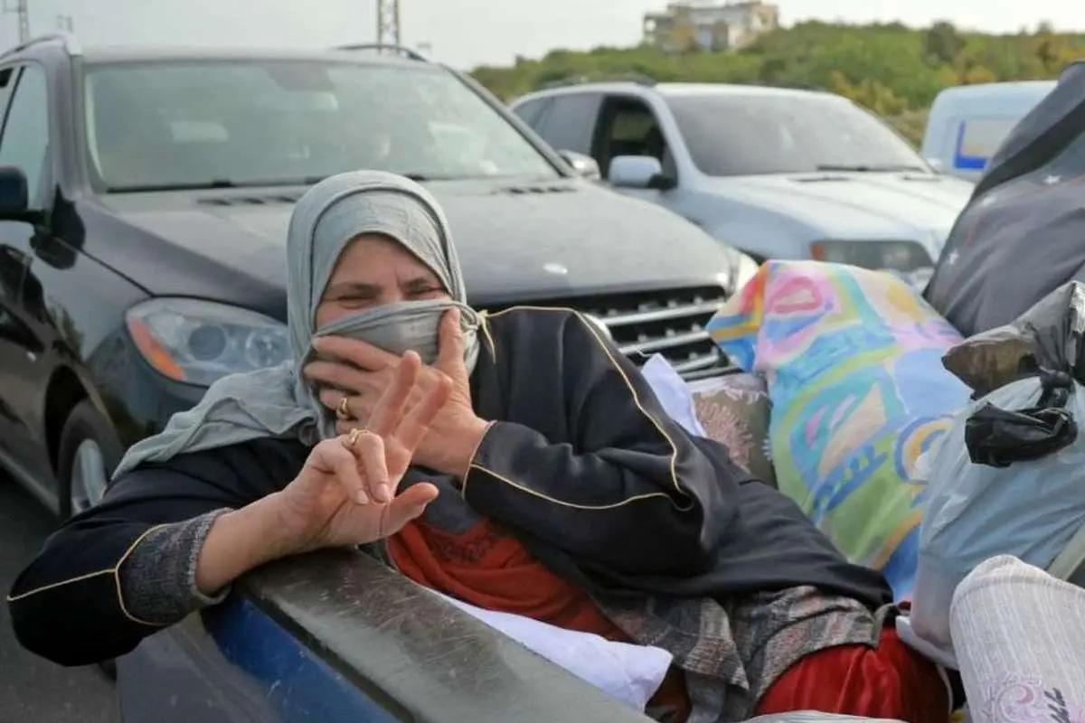 عکس های مردم لبنان در حال بازگشت به خانه