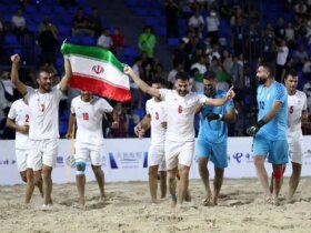 قهرمانی تیم ملی فوتبال ایران در بازی های ساحلی آسیایی