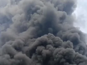 آتش سوزی بزرگ در کارخانه یونولیت گنبدکاووس