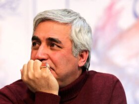 ابراهیم حاتمی کیا در مراسم اربعین شهید رهبر