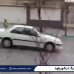 بارش تگرگ شدید در شهرستان پاوه