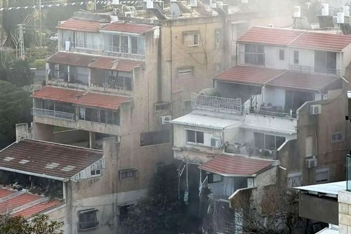 تصاویر خانه ای در حیفا پس از حمله موشکی ایران