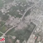 تصاویر هوایی بنت جبیل پس از حمله