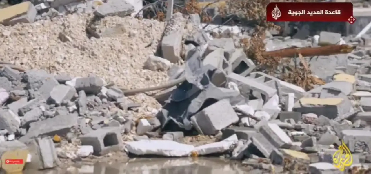 عکس های اختصاصی الجزیره از خسارات وارده به پایگاه هوایی العدید قطر