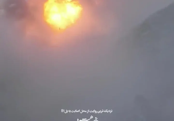 فیلم جدید حمله هوایی به پل B1 کرج