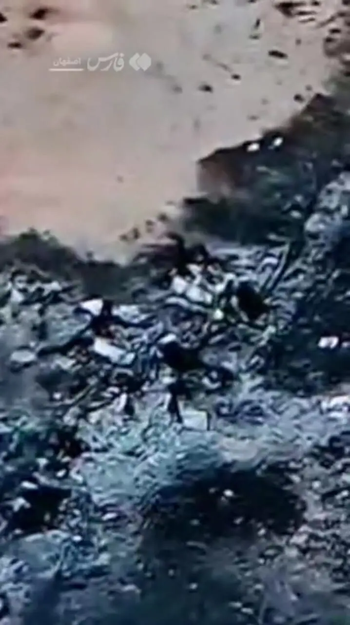 فیلم هوایی از محل سقوط هواپیمای آمریکایی در اصفهان