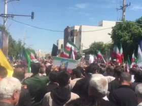 مراسم تشییع پیکر شهید علی رضا تنگسیری در بوشهر