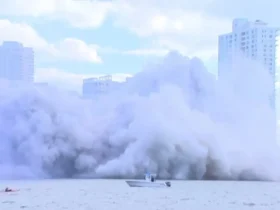 هتل 23 طبقه در چند ثانیه ناپدید می شود