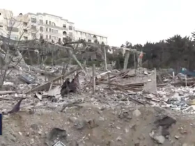 وضعیت ساختمان سازمان منابع طبیعی پس از حمله آمریکا و اسرائیل