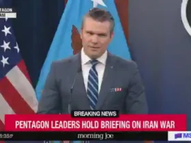 ویدئویی واکنش وزیر جنگ آمریکا به ایران