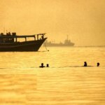 تصاویر; ساحل بندر قبل از طلوع آفتاب