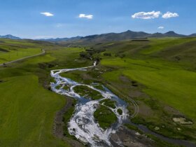 تصاویر هوایی که اثرات نادر طبیعت کردستان را نشان می دهد