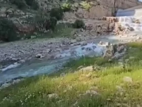 سرریز سد کنگیر ایوان در استان ایلام