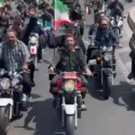 ویدئو؛ موتور سواری فرمانده سپاه تهران در رزمایش جانفدا