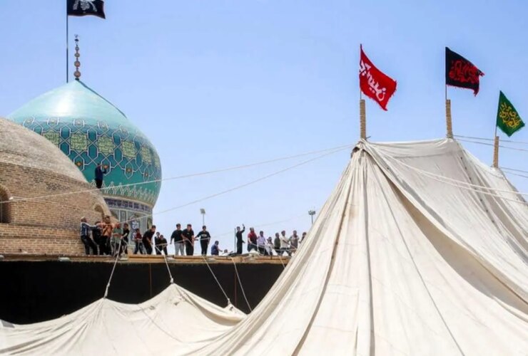 تصاویر; برپایی خیمه محرم موسی مبارکه (ع) در صحن امامزاده 15 تصاویر; برپایی خیمه محرم موسی مبارکه (ع) در صحن امامزاده
