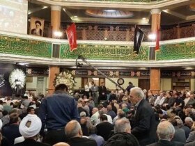 تصویر; محمد خاتمی، ناطق نوری و مهدی کروبی در یادمان امام جمارانی