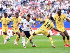 غنا در جام جهانی 2026 مقابل انگلیس به تساوی 0-0 رسید. شاگردان توخل پشت اتوبوس کیروش 28 غنا در جام جهانی 2026 مقابل انگلیس به تساوی 0-0 رسید. شاگردان توخل پشت اتوبوس کیروش